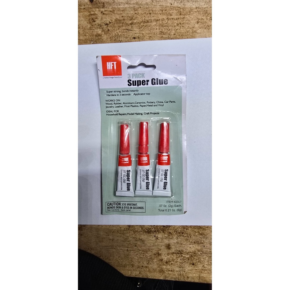 HFT High Strength Multi-Purpose Super Glue with Thicker Formula